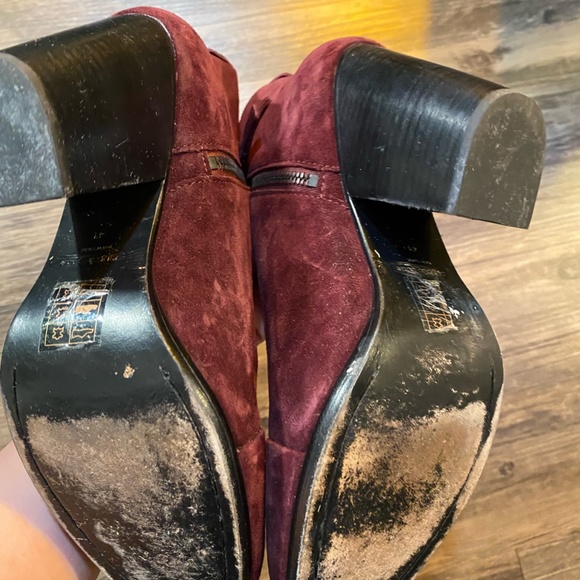 Rag & Bone Burgundy Suede Margot Booties - Picture 6 of 8